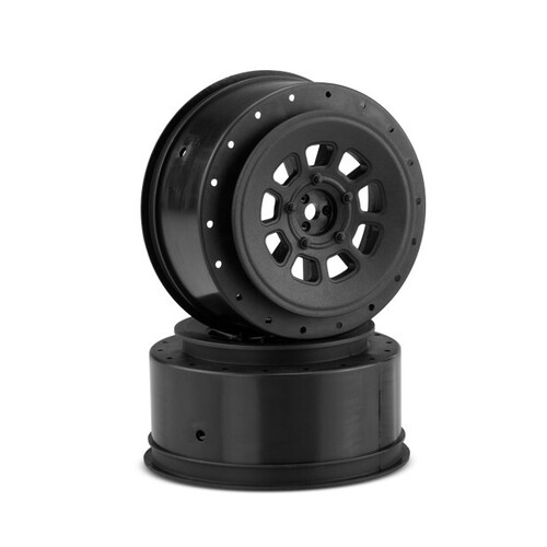 9-shot 12mm hex SC10 , SC6.2 +3mm offset wheel - black, 2pc.