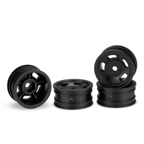 Glide 5 - 1" wheel, fits Axial SCX24,  - (black) - 4pc