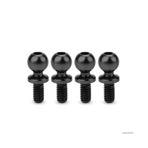 5.5 x 6mm revolved titanium ball-stud, stealth black, 4pc.