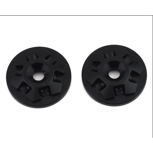 JConcepts - RM2 clover large flange 1/8th wing buttons - black - 2pc.