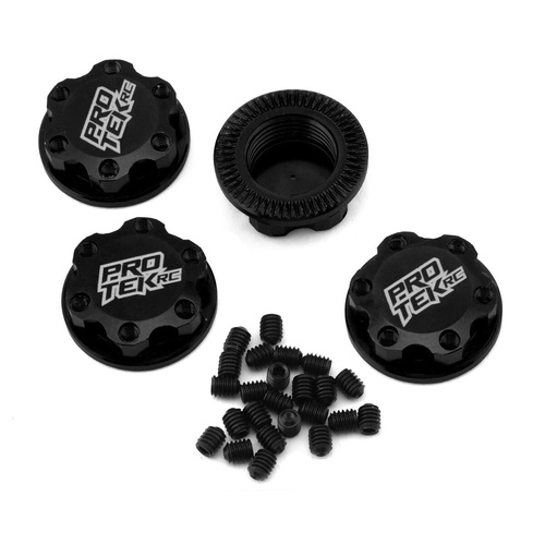 ProTek RC 17mm Captured & Knurled Magnetic Wheel Nuts (4) (Black)