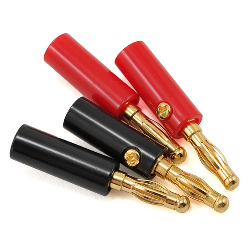 ProTek RC 4.0mm Gold Plated Banana Plugs (2 Red/2 Black)