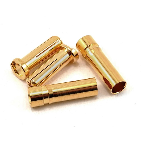 ProTek RC 5.0mm "Super Bullet" Solid Gold Connectors (2 Male/2 Female)