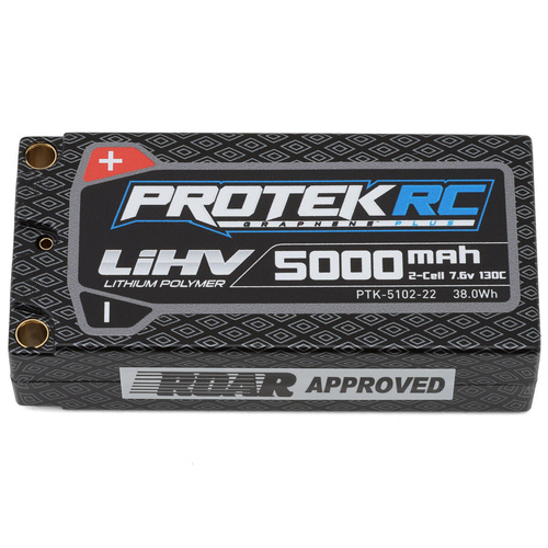 ProTek RC 2S 130C Low IR Si-Graphene + HV Shorty LiPo Battery (7.6V/5000mAh)