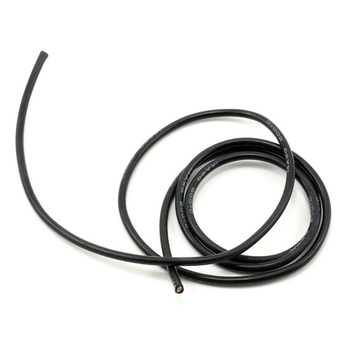 ProTek RC Silicone Hookup Wire (Black) (1 Meter) (14AWG)