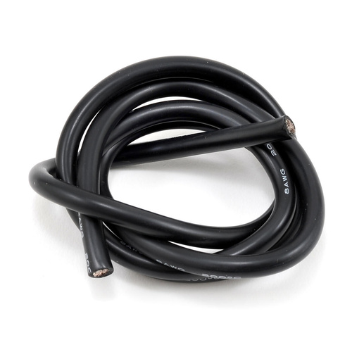 ProTek RC Silicone Hookup Wire (Black) (1 Meter) (8AWG)