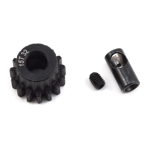 ProTek RC Steel 32P Pinion Gear w/3.17mm Reducer Sleeve (Mod .8) (5mm Bore) (15T)