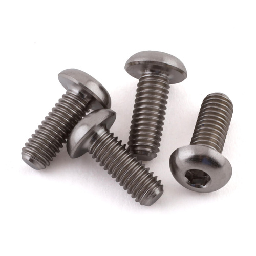 ProTek RC 3x8mm "Grade 5" Titanium Button Head Hex Screw (4)