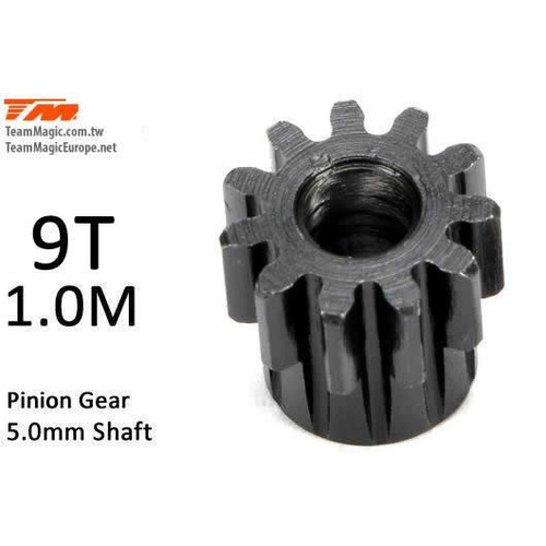 Pinoion gear M1 for 5mm shaft 9T