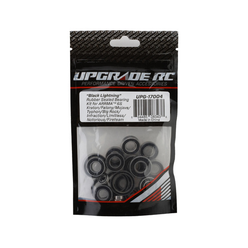 UpGrade RC "Black Lightning" Rubber Sealed Bearing Kit for ARRMA 6S Kraton/