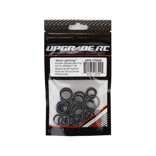 UpGrade RC "Black Lightning" Rubber Sealed Bearing Kit for ARRMA 4S Mojave &