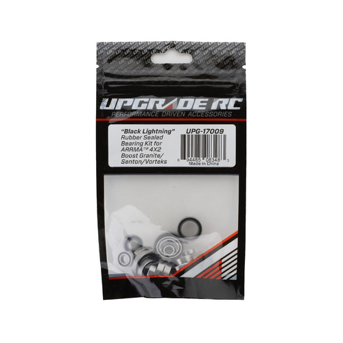 UpGrade RC "Black Lightning" Rubber Sealed Bearing Kit for ARRMA 4X2 Boost