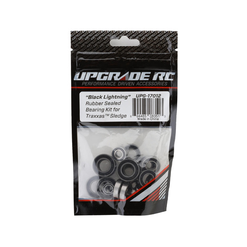 UpGrade RC "Black Lightning" Rubber Sealed Bearing Kit for Traxxas Sledge