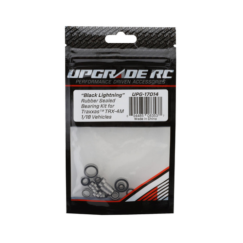 UpGrade RC "Black Lightning" Rubber Sealed Bearing Kit for Traxxas TRX-4M 1/18