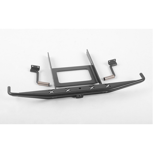 Rough Stuff Metal Rear Bumper w/Exhaust Tips for Axial SCX10 II 1969 Chevrolet Blazer (Black)