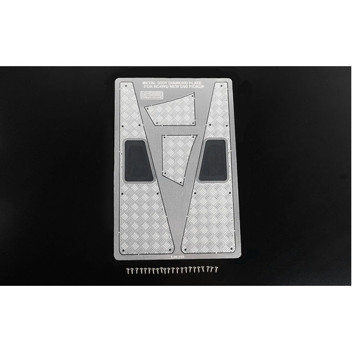 Steel Front Side Hood Diamond Plates for RC4WD Gelande II 2015 Land Rover Defender D90 (Pick-up/SUV)