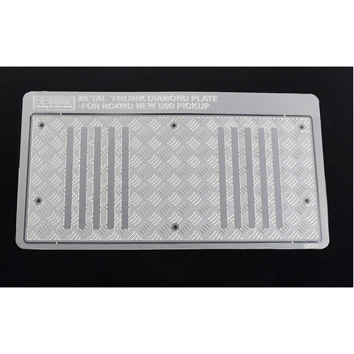 Steel Diamond Tailgate Plate for RC4WD Gelande II 2015 Land Rover Defender D90 (Pick-Up)