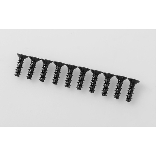 Flat Head Self Tapping Screws M3 X 10mm (Black)