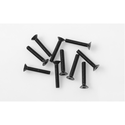 Steel Flat Head Socket Cap Screws M3 x 18mm (10)