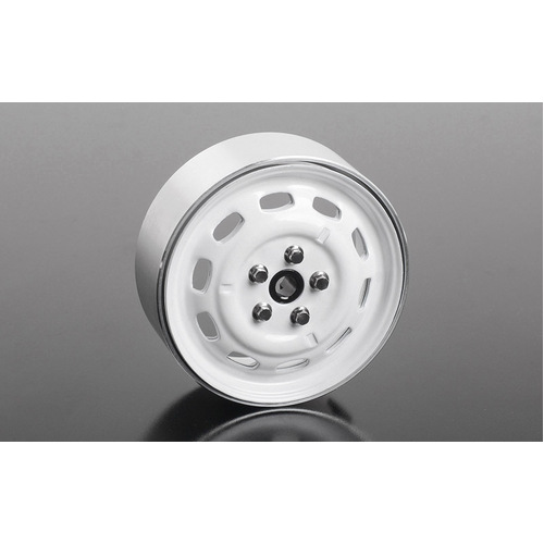 Stamped Steel 1.7" 10-Oval Hole Wheels (White)